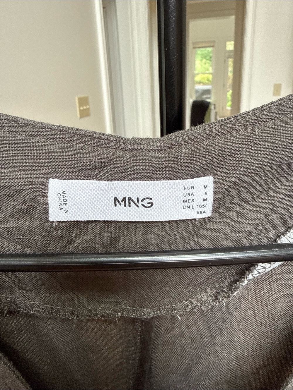 Mango Linen Blend Shirt in Charcoal Grey - Picture 4 of 6